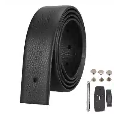 牛当家 荔枝纹不带头无头针扣头层牛皮裤带条 皮带 男款