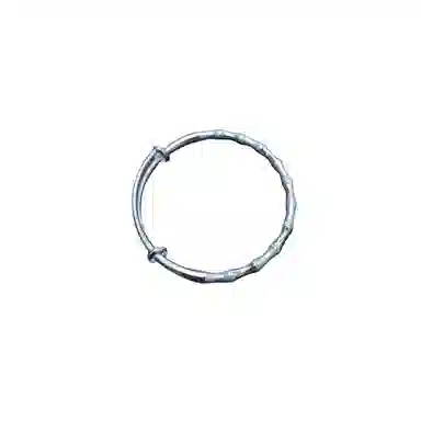 华髻 磨砂竹节步步高升复古气质简约开口 合金 手环 女款