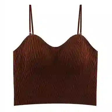 品彩 纯色立体细绳修身吊带 女款