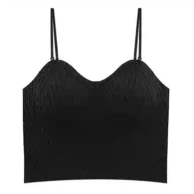 品彩 纯色立体细绳修身吊带 女款
