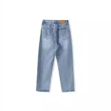 我是大卫 休闲百搭直筒宽松牛仔裤 男女同款 蓝色