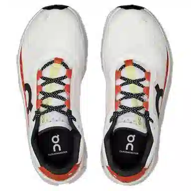 On Cloudmonster White Orange