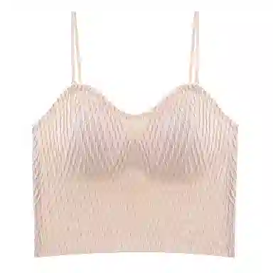 品彩 纯色立体细绳修身吊带 女款