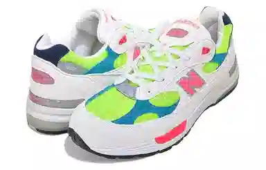 New Balance 992 White Blue Green