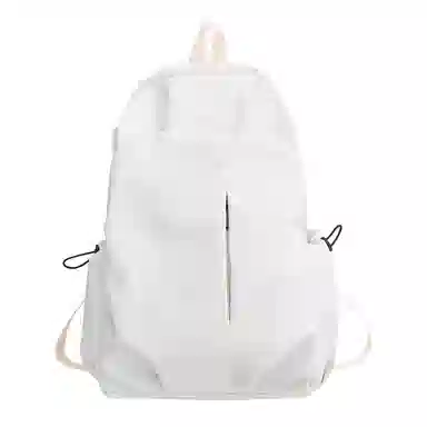 醇龙 纯色大容量简约大学生百搭休闲 尼龙 双肩包 常规 男女同款情侣款 黑色/白色/灰色/棕色