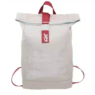 醇龙 美式复古休闲大容量纯色字母百搭 尼龙 背包双肩包 常规 男女同款情侣款 黑色/灰白色/卡其色