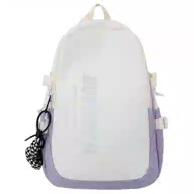 醇龙 大容量休闲美式复古字母简约大学生 尼龙 双肩包 常规 男女同款情侣款 多色