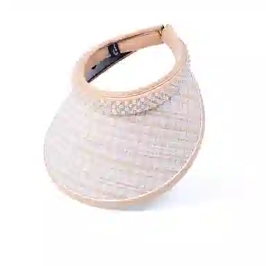 祎步康 黑胶大檐发箍款遮阳空顶帽韩版 涤纶 防晒帽 女款