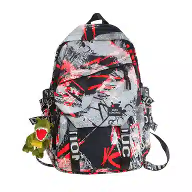 醇龙 涂鸦学生时尚潮流 尼龙 双肩包 常规 男女同款情侣款 多色