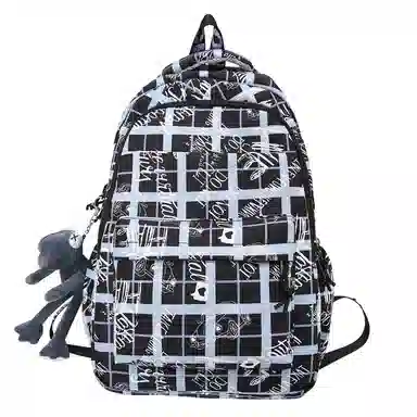 醇龙 涂鸦大容量初高中生简约舒适 双肩包 男女通用 多色 尼龙