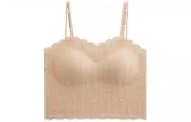 二三二三 无痕美背背心薄款防走光蕾丝内搭打底带胸垫一体抹胸外穿吊带 女款