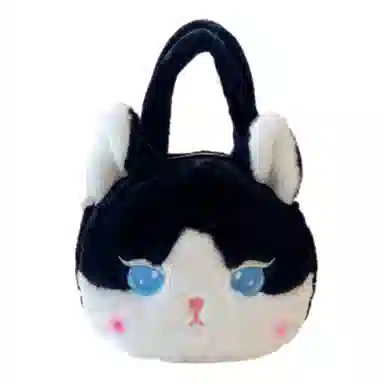 雄俊 卡通可爱猫咪单肩包 狐狸公仔挎包 萌系卡通手提包 玩偶周边
