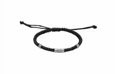 牧言 国潮复古新中式简约小众设计高级感 光面年年有余编织黑绳红绳手饰 合金 好运锦鲤手链 男女同款情侣款