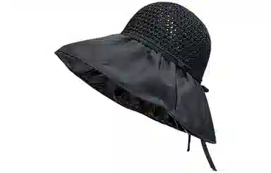 优幽兰 休闲骑车大头围实用韩版显脸小设计感旅游沙滩气质防紫外线 聚酯纤维 渔夫帽遮阳帽 女款