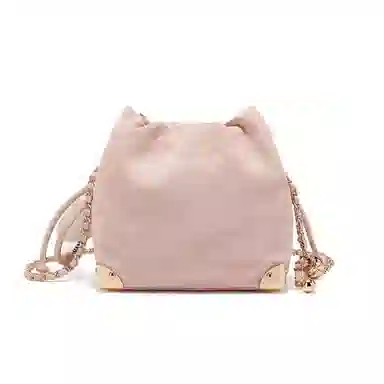 稻草人 甜酷少女小众设计 国风绸缎丝滑质感  聚氨酯革 腋下包 磁扣开合水桶包  链条云朵包单肩包斜挎包 常规 女款 多色