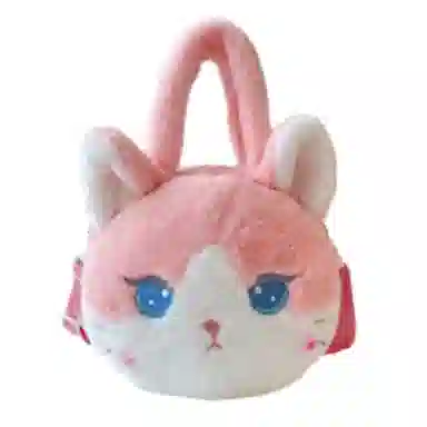 雄俊 卡通可爱猫咪单肩包 狐狸公仔挎包 萌系卡通手提包 玩偶周边