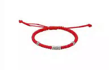 牧言 国潮复古新中式简约小众设计高级感 光面年年有余编织黑绳红绳手饰 合金 好运锦鲤手链 男女同款情侣款