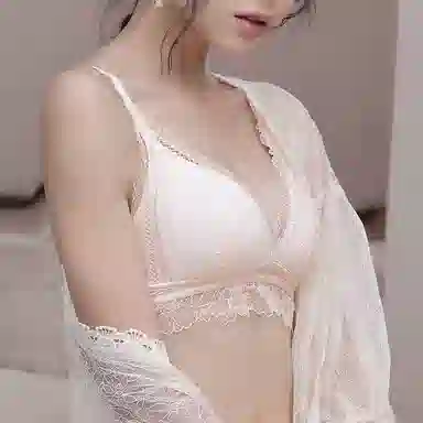 品彩 法式蕾丝性感少女纯欲杯垫文胸 女款