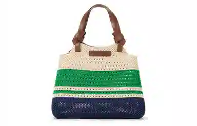 CHARLESKEITH PU ckTote WhiteMultiSand