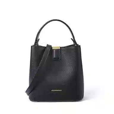 红蜻蜓 精致小巧小众高质感通勤大容量 牛皮 水桶包单肩包手提包斜挎包 常规 女款 棕色/黑色/米白色/咖啡色