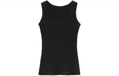 二三二三 纯色弹力螺纹防走光圆领修身背心 女款