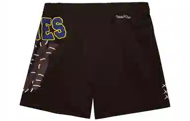 Travis Scott x Mitchell & Ness University of Michigan Shorts Brown