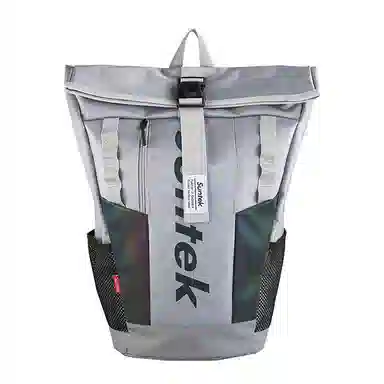 醇龙 大容量反光个性休闲大学生外出旅行简约 牛津布 双肩包 常规 男女同款情侣款 黑色/灰色