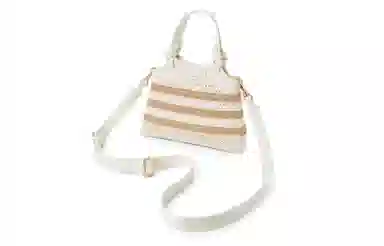 CHARLESKEITH PU ckTote WhiteMultiSand