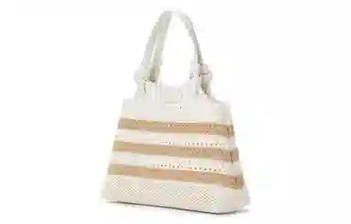 CHARLESKEITH PU ckTote WhiteMultiSand