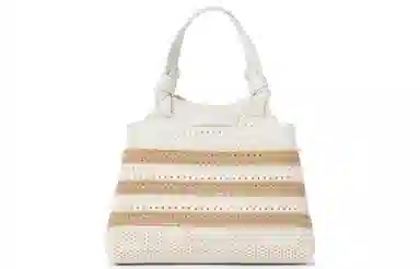 CHARLESKEITH PU ckTote WhiteMultiSand