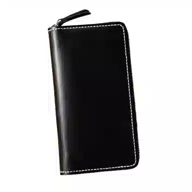 后步 小众纯手工缝制轻奢高档多卡位 真皮头层牛皮仿马臀皮工艺手机包 长款钱包手拿包 常规 男女同款情侣款 黑色，卡其，咖啡