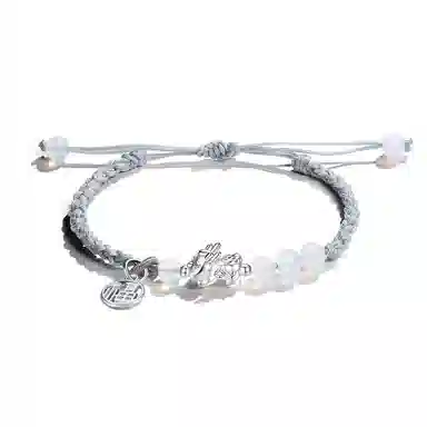 华髻 招财貔貅情侣手链 新中式国潮小众设计黑红编织绳 告白 有礼盒 玛瑙 手链 男女同款情侣款