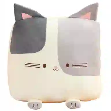 胖胖龙 卡通猫咪方形抱枕 玩偶周边