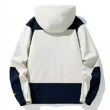 木清清 美式机能风拼接色可拆卸帽户外三合一防风防水登山冲锋茄克夹克外套 女款