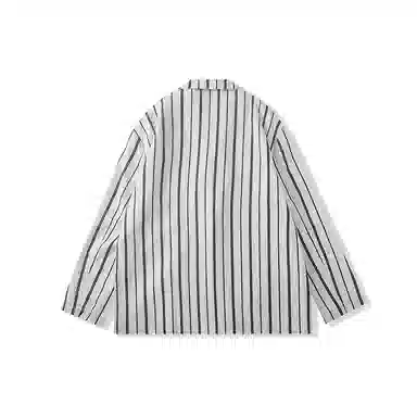 我是大卫 条纹宽松双排扣长袖衬衫 男款