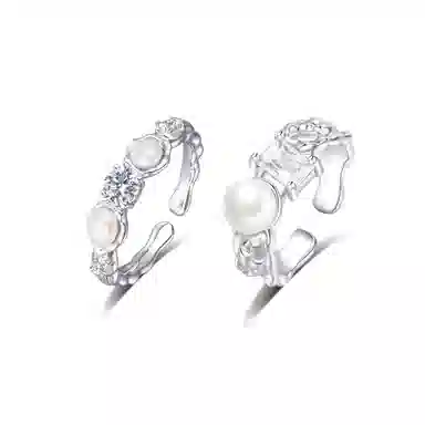 饰伴 轻奢小众设计高级感 小情新 韩版小众 冷淡风 个性 铜合金 戒指 男女同款情侣款