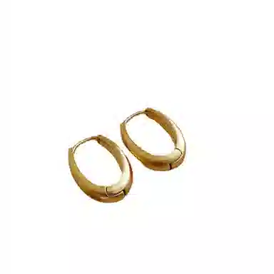 石缘聚 高级感个性耳饰气质 耳圈复古简约 轻奢耳扣 合金 耳环 男女同款情侣款