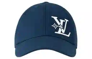 Louis Vuitton Embroidered Cotton Cap Navy Blue
