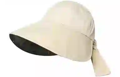 优幽兰 简约防紫外线气质优雅大头围显脸小日系小清新户外 聚酯纤维 防晒帽 女款