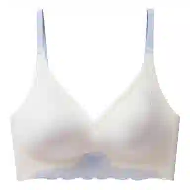 鸭鸭 聚拢防下垂无痕收副乳薄条纹纹理文胸 女款