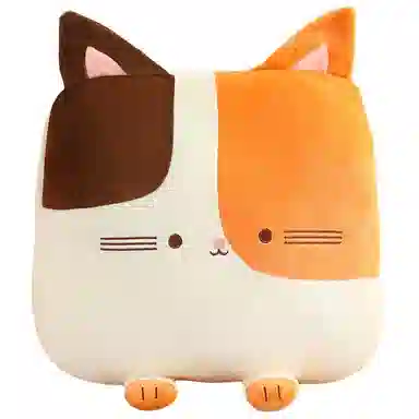 胖胖龙 卡通猫咪方形抱枕 玩偶周边