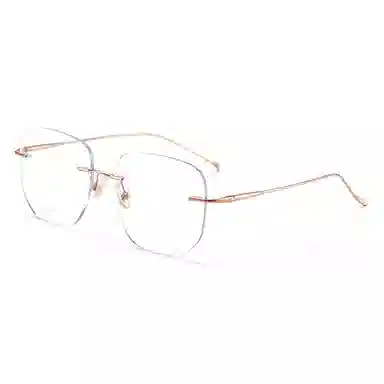 【联系客服可配度数】 苍木优品 超轻无框近视眼镜女纯欲系列/百搭有型/素颜显白/百搭显瘦 纯钛 方形 镜架 男女同款情侣款