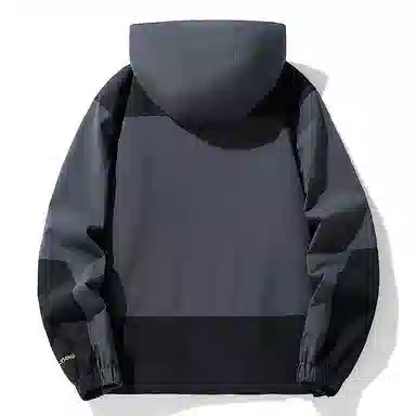 木清清 美式机能风拼接色可拆卸帽户外三合一防风防水登山冲锋茄克夹克外套 女款