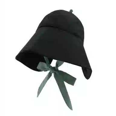 云朵工厂 花朵大帽檐加长款防紫外线绑带遮阳帽 可爱显脸小 防晒帽 女款