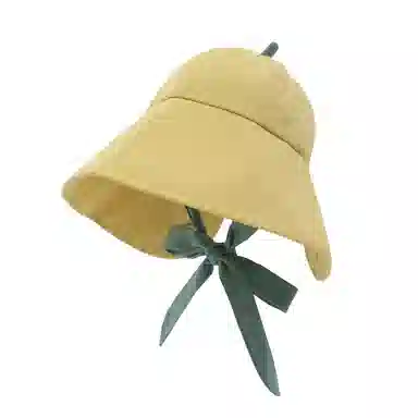 云朵工厂 花朵大帽檐加长款防紫外线绑带遮阳帽 可爱显脸小 防晒帽 女款