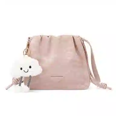 稻草人 小众设计国潮绸缎风丝滑触感 聚氨酯革 斜挎包单肩包小方包 常规 女款 浅粉色/浅绿/浅杏色/灰蓝