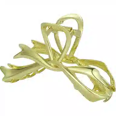 秦福炫 飘带蝴蝶结 小众设计轻奢高级感发量多后脑勺冷淡风 合金 发夹 女款