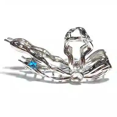 秦福炫 高级感 金属大发量后脑勺 超大号蝴蝶结 发夹 女款