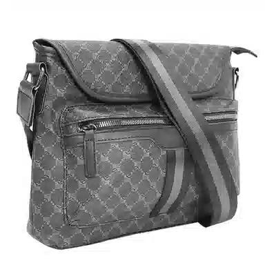 Slazenger Retro Messenger Bag Grey Black