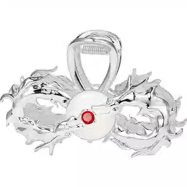 秦福炫 双龙献瑞 潮酷新中式鲨鱼夹后脑勺高级感 发夹 女款